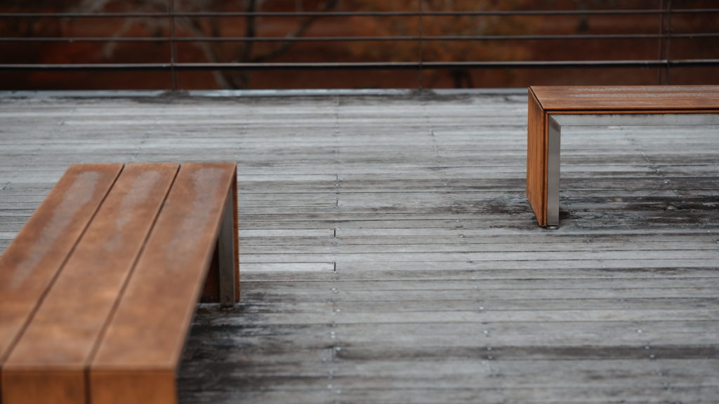 曽木の滝公園のベンチ