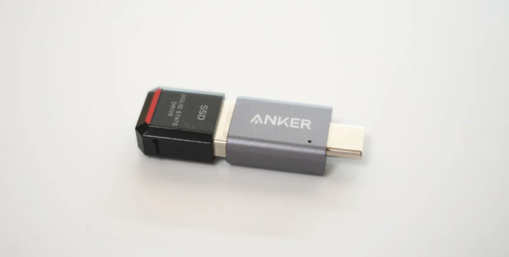 Anker USB-C & USB 3.0 変換アダプタとバッファロー SSD-PSTU3A/Nシリーズ 1TB 500GB 256GB