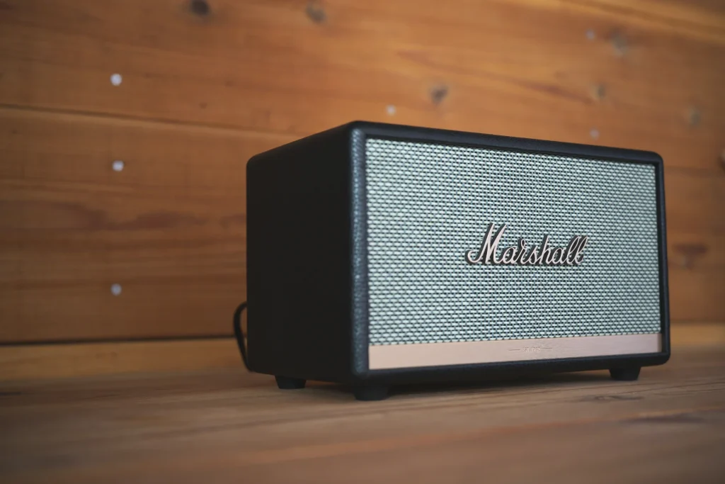 側面の画像：Marshall マーシャル ブルートゥース スピーカー ACTON 3 Bluetooth