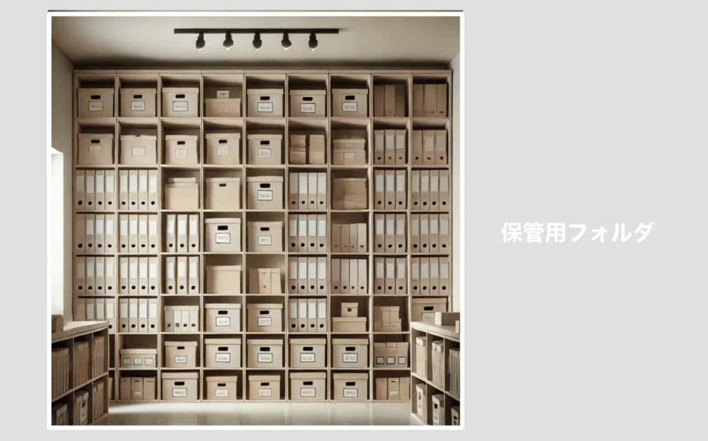 収納棚(保管用フォルダ)